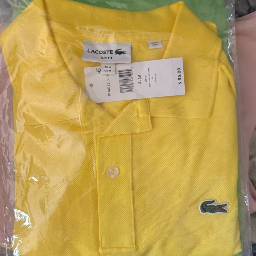 Lacoste Bright Yellow Polo with Logo